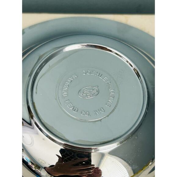 New Doehler Jarvis Utility Bowl Division National Lead Co Silver Chrome In Box - Picture 10 of 11